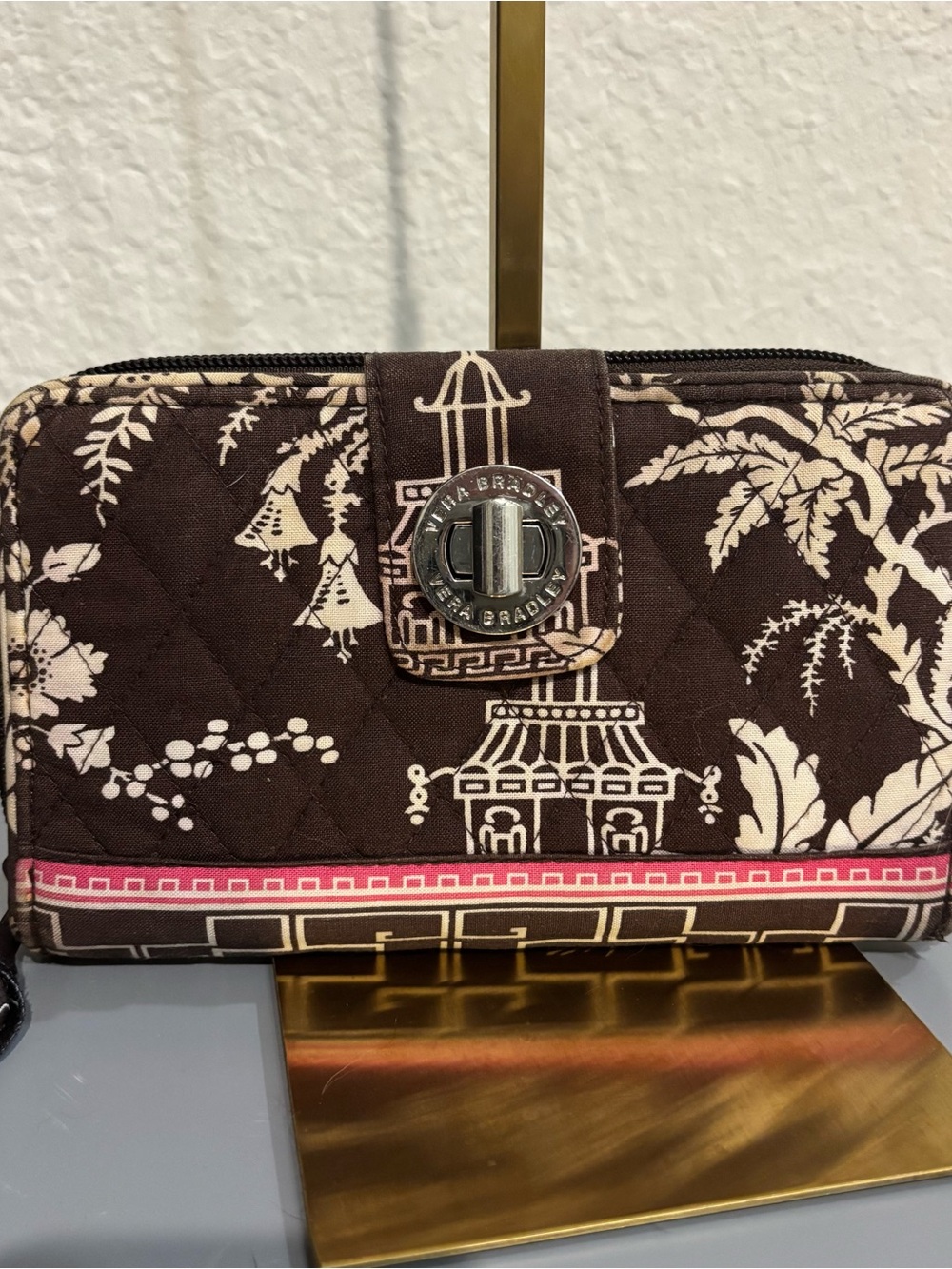 Vera Bradley Imperial Toile Quilted Wallet with Turn Lock